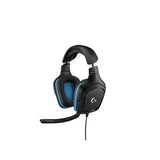 Logitech G432 7.1 Surround Sound Gaming Headset - Stereo - Mini-phone (3.5mm), USB - Wired - 5 Kilo Ohm - 20 Hz - 20 kHz - Over-the-head - Binaural - Circumaural - 6.6 ft Cable - Cardioid, Uni-directional Microphone - Black