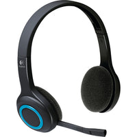 Logitech H600 Headset - Stereo - Wireless - 32.8 ft - Over-the-head - Binaural - Ear-cup - Noise Cancelling Microphone - Noise Canceling - Blue, Black