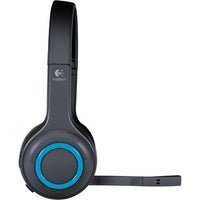 Logitech H600 Headset - Stereo - Wireless - 32.8 ft - Over-the-head - Binaural - Ear-cup - Noise Cancelling Microphone - Noise Canceling - Blue, Black