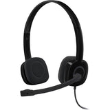 Logitech Stereo Headset H151 - Stereo - Mini-phone (3.5mm) - Wired - 22 Ohm - 20 Hz - 20 kHz - Over-the-head - Binaural - Supra-aural - 5.9 ft Cable - Noise Canceling - Black