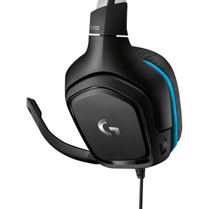 Logitech G432 7.1 Surround Sound Gaming Headset - Stereo - Mini-phone (3.5mm), USB - Wired - 5 Kilo Ohm - 20 Hz - 20 kHz - Over-the-head - Binaural - Circumaural - 6.6 ft Cable - Cardioid, Uni-directional Microphone - Black