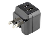 STARTECH.COM 2 PORT USB WALL CHARGER, 17W WALL CHARGER HUB (2.4A & 1A PORT), DUAL PORT USB-A POWER