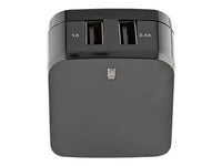 STARTECH.COM 2 PORT USB WALL CHARGER, 17W WALL CHARGER HUB (2.4A & 1A PORT), DUAL PORT USB-A POWER